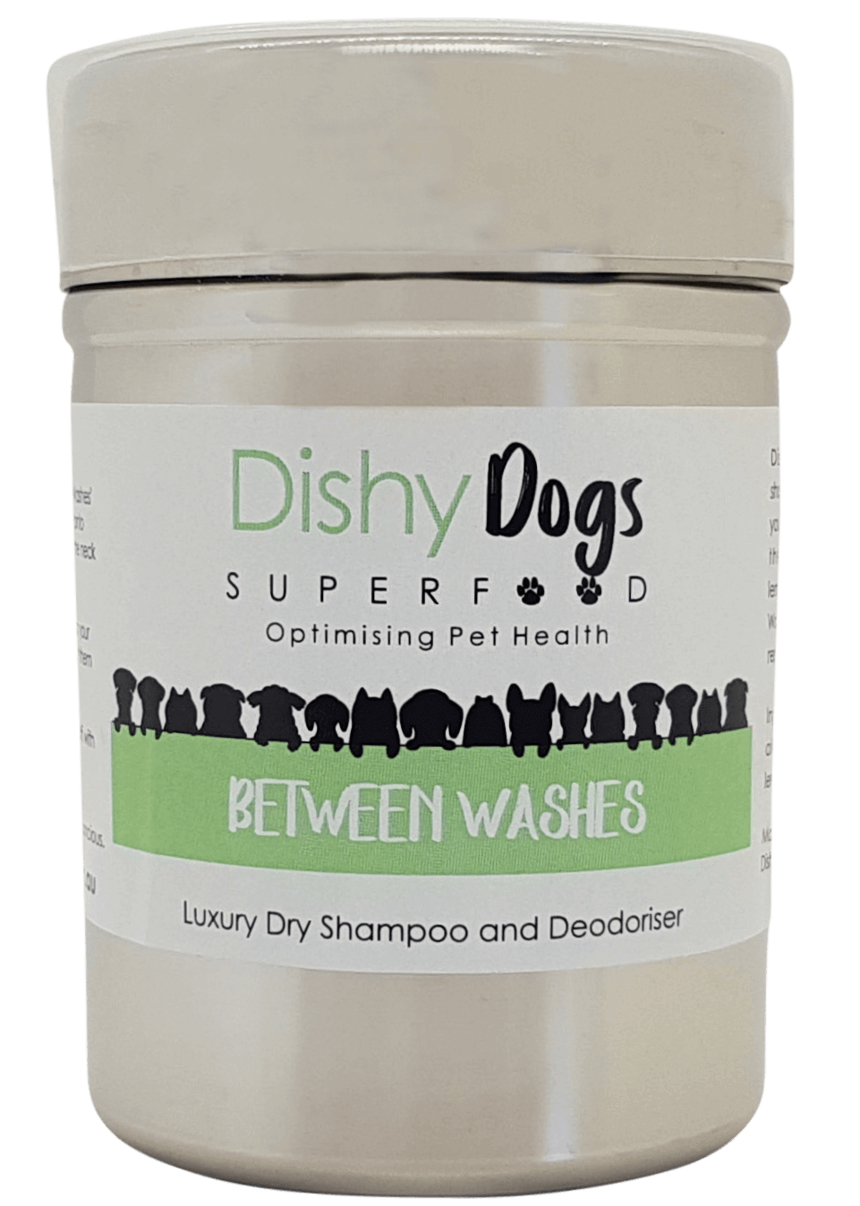 Deodoriser for Dogs, Dry Shampoo for dogs, flea control for dogs, tick control for dogs, Dishy Dogs Dry Shampoo
